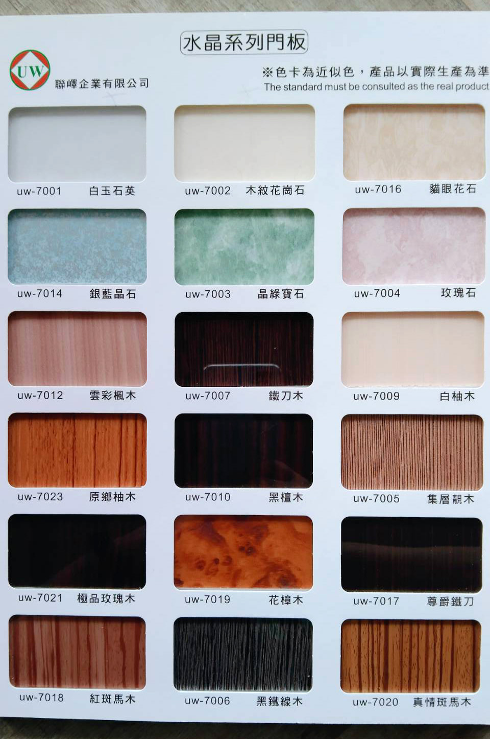 水晶門板